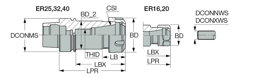 HSK E63 ER16X80